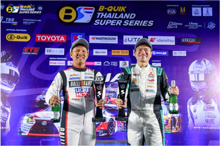 มิตซูบิชิ มอเตอร์ส ประเทศไทย ฉลองชัยบนโพเดียม ส่งท้ายการแข่งขัน Thailand Super Series 2023 สนามสุดท้ายที่บุรีรัมย์